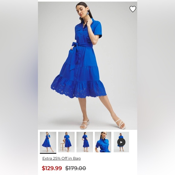 Chico's Poplin Cutout Shirt Dress Size 000
NWT ( No belt ) - Picture 4 of 10